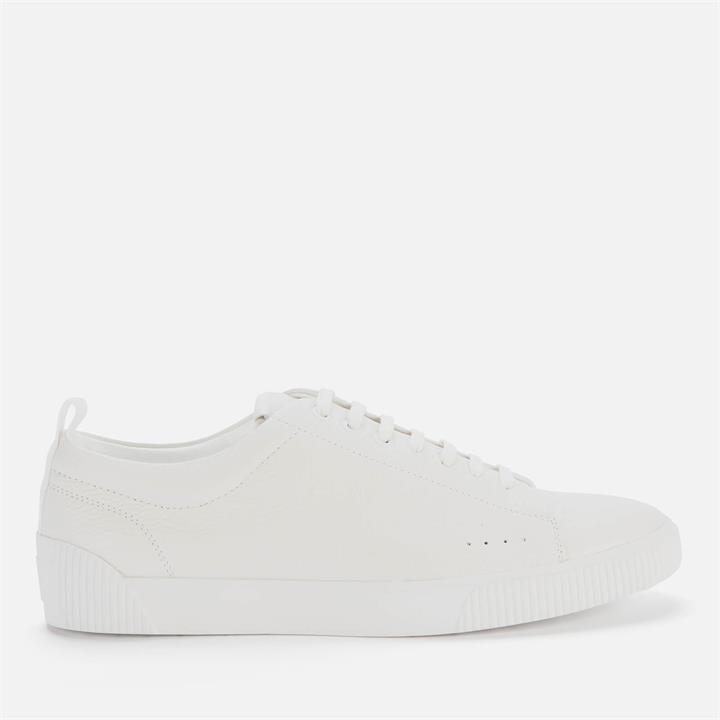 HUGO Men's Zero Tenn Leather Vulcanised Trainers - White - UK 7