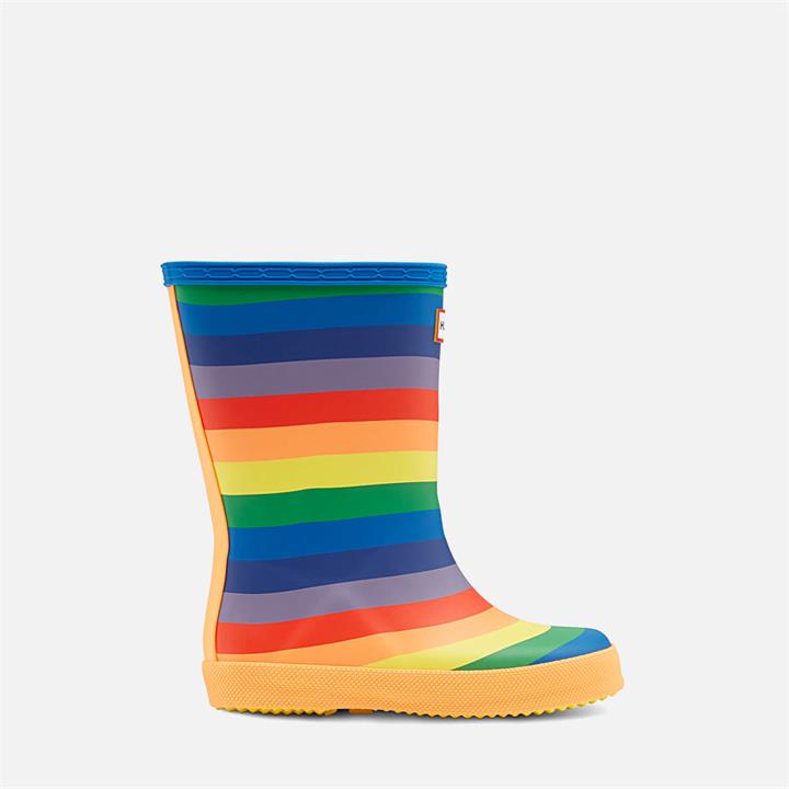 Hunter Kids' First Classic Rainbow Wellington Boots - Multi - UK 6 Toddler