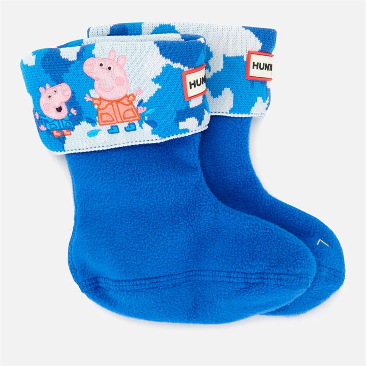 Hunter X Peppa Pig Kids' Boot Sock - Dragonfly Blue - UK 10-12 Kids