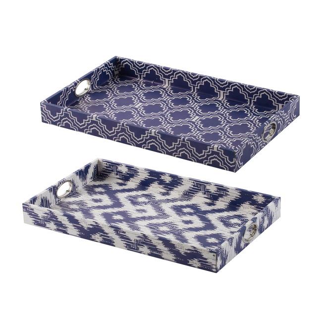 Ikat Trays Set of 2