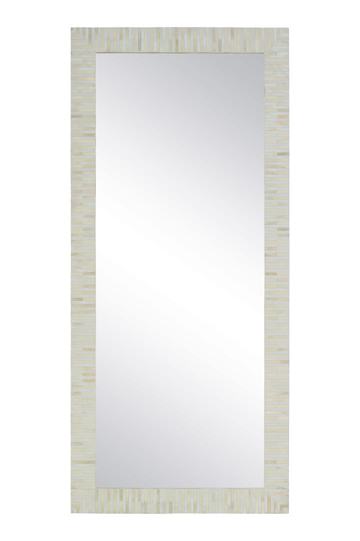 Indi Bone Inlay Floor Mirror - Natural