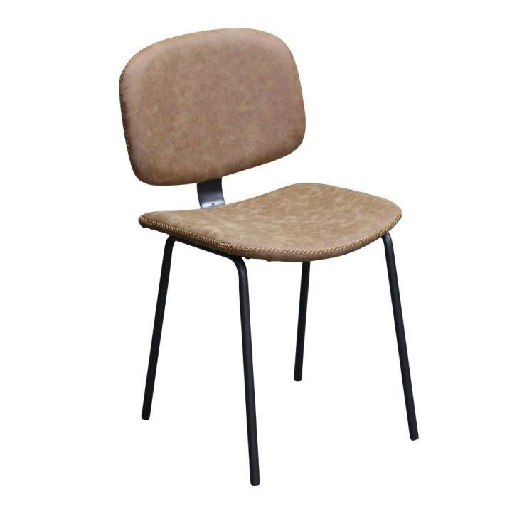 Industriale Chair Upholstered In Tan Vintage Leather Look