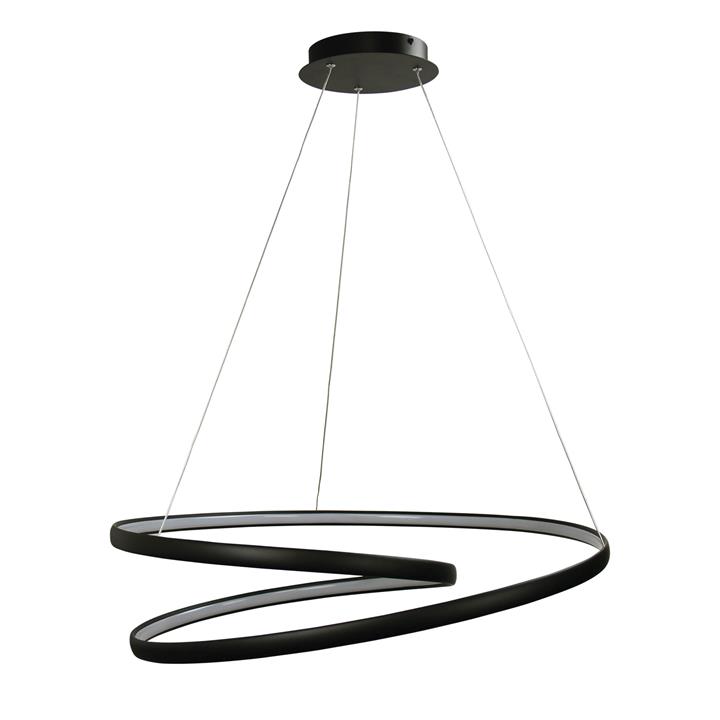 Infinity Led Spiral Pendant Black