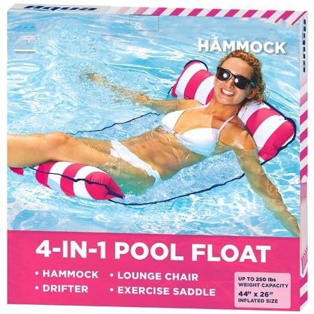 Inflatable Pool Float Hammock (Saddle, Lounge Chair, Hammock, Drifter) Col.Burgundy