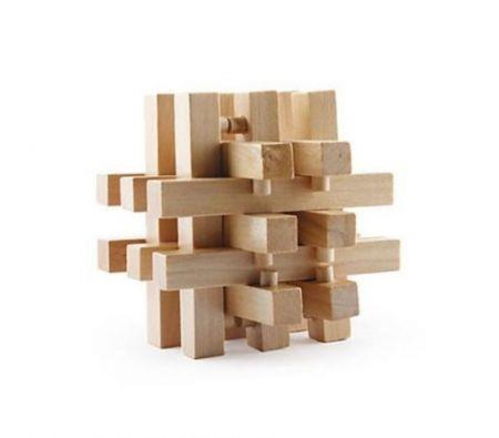 Intelligence Wooden Wood Pull-Apart IQ Puzzle Brain Teaser Magic Cube Toy Gift