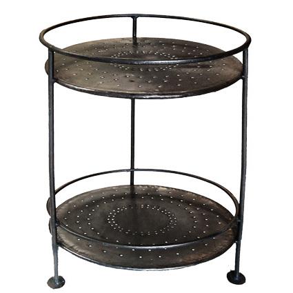 Iron 2 Tiered Round Table