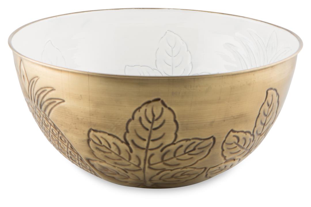 Iron and Enamel Pineapple Bowl Large