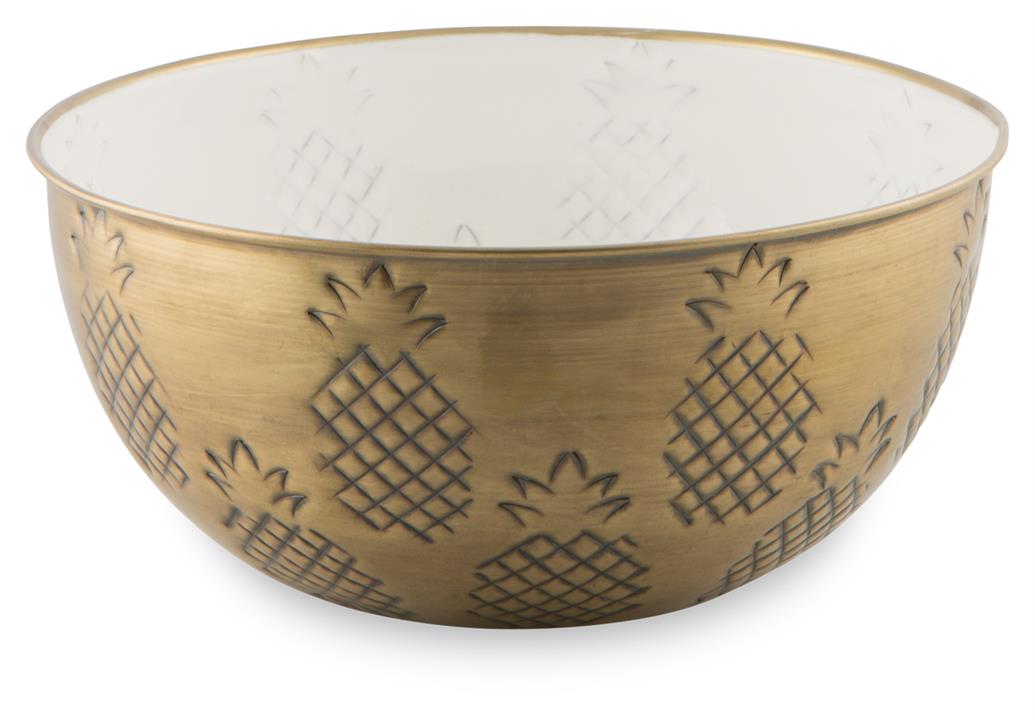 Iron and Enamel Pineapple Bowl Small