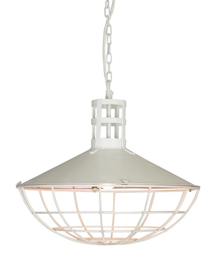 Iron powder white cage lamp