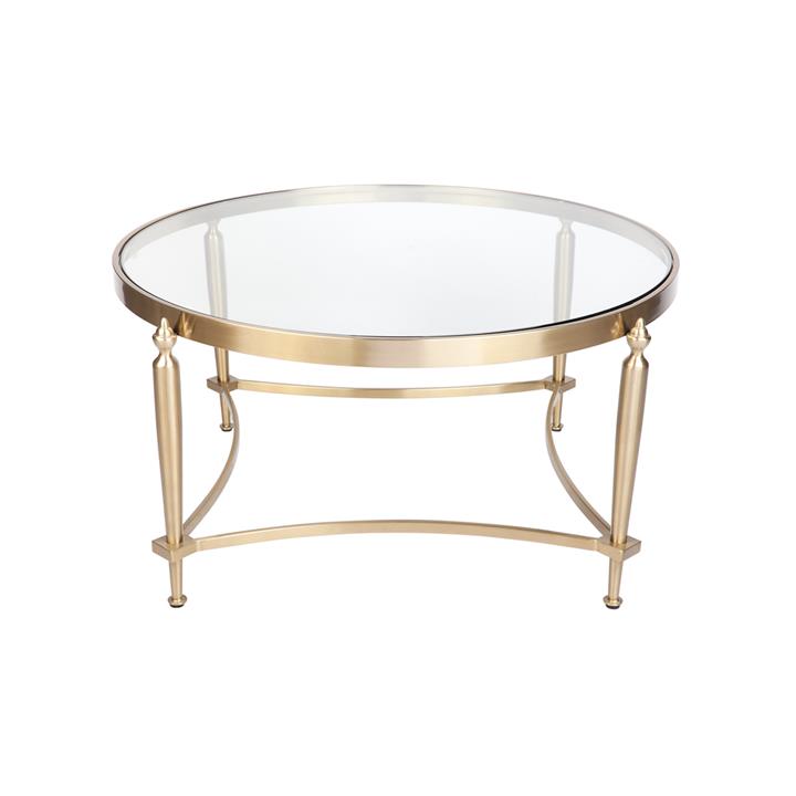 Jak Glass Coffee Table - Gold