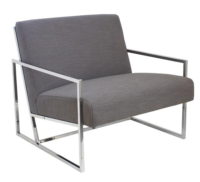 Jaxson Large Armchair Grey Metal Frame