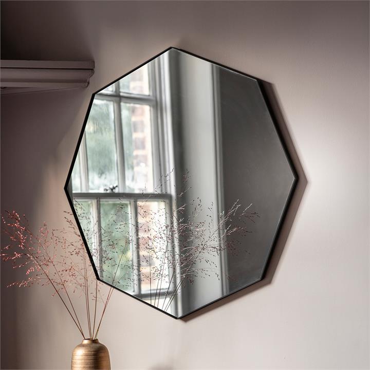 Jayce Octagon Mirror Black