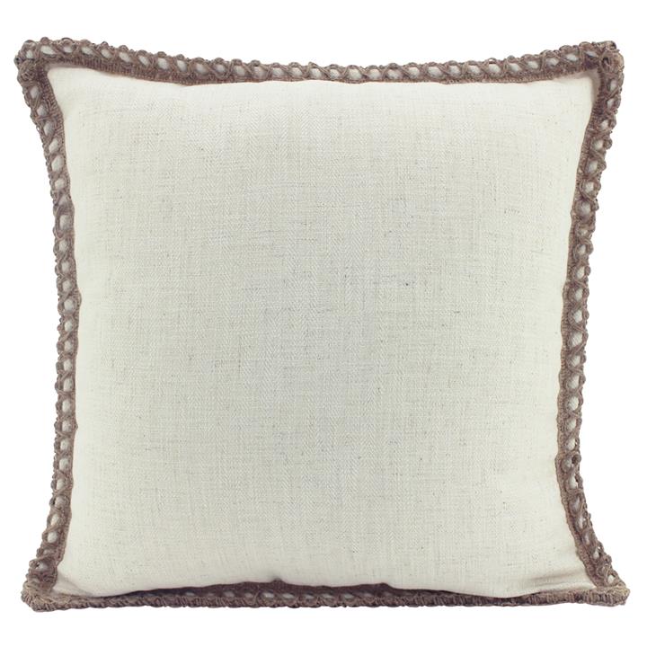 Jute And Linen Cush Beige 50x50cm