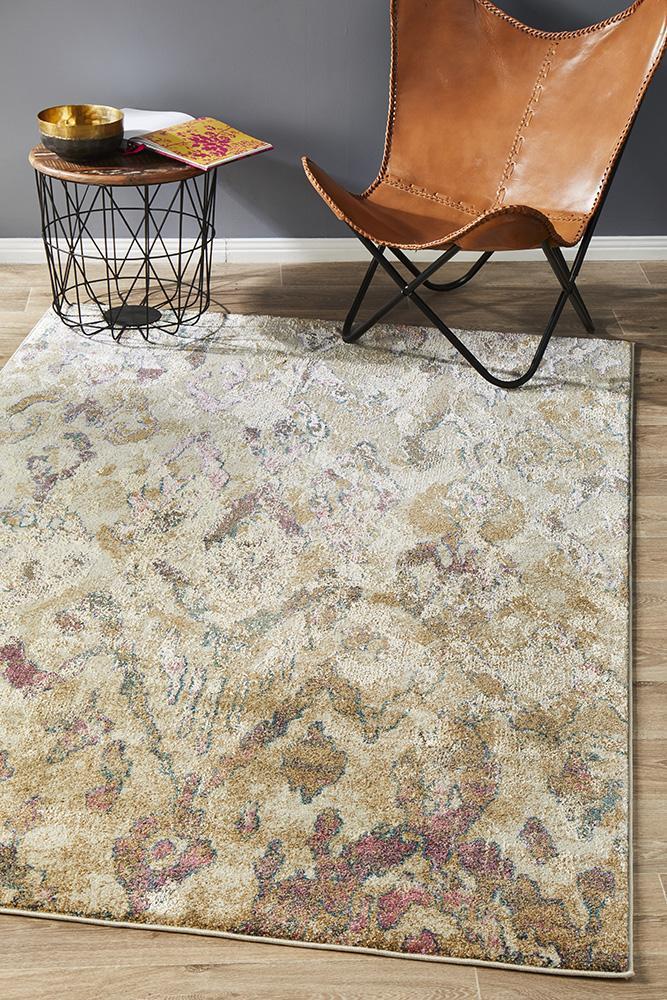 Kaitlin Soft Pink and Beige Rug 330x240cm