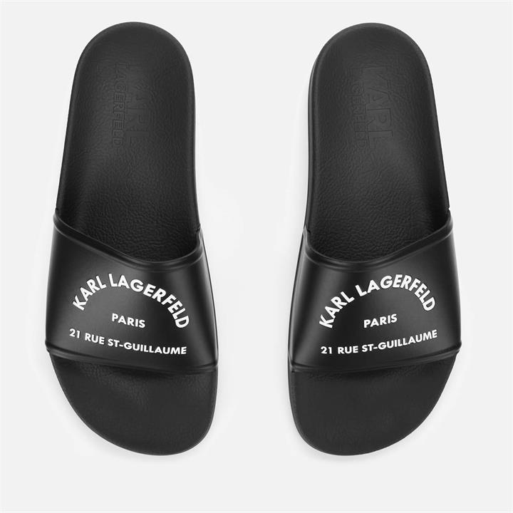 KARL LAGERFELD Men's Kondo Maison Karl Slide Sandals - Black - UK 9