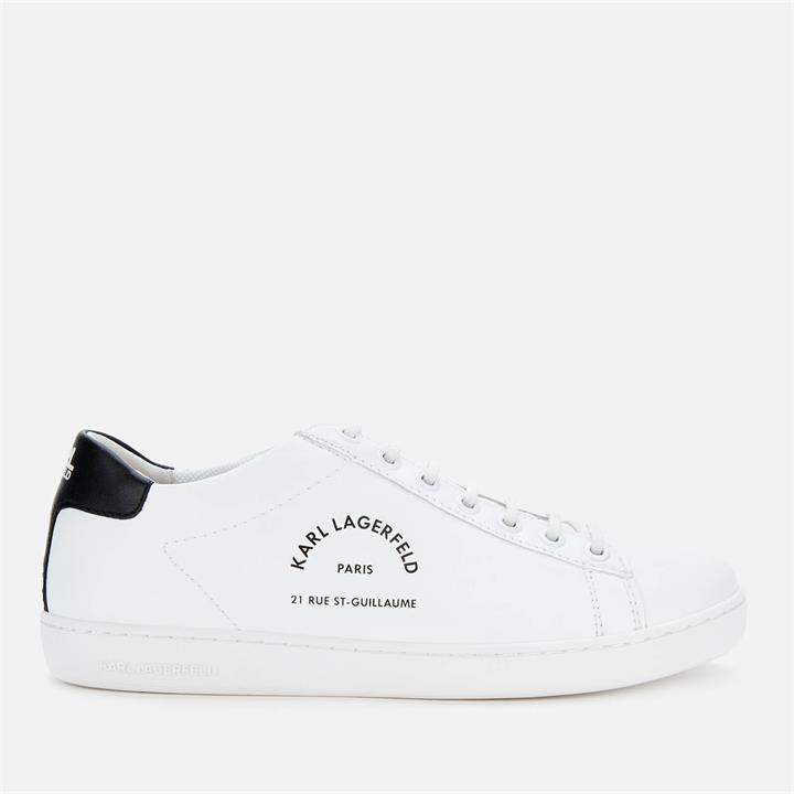 KARL LAGERFELD Women's Kupsole II Mason Leather Trainers - White - UK 3