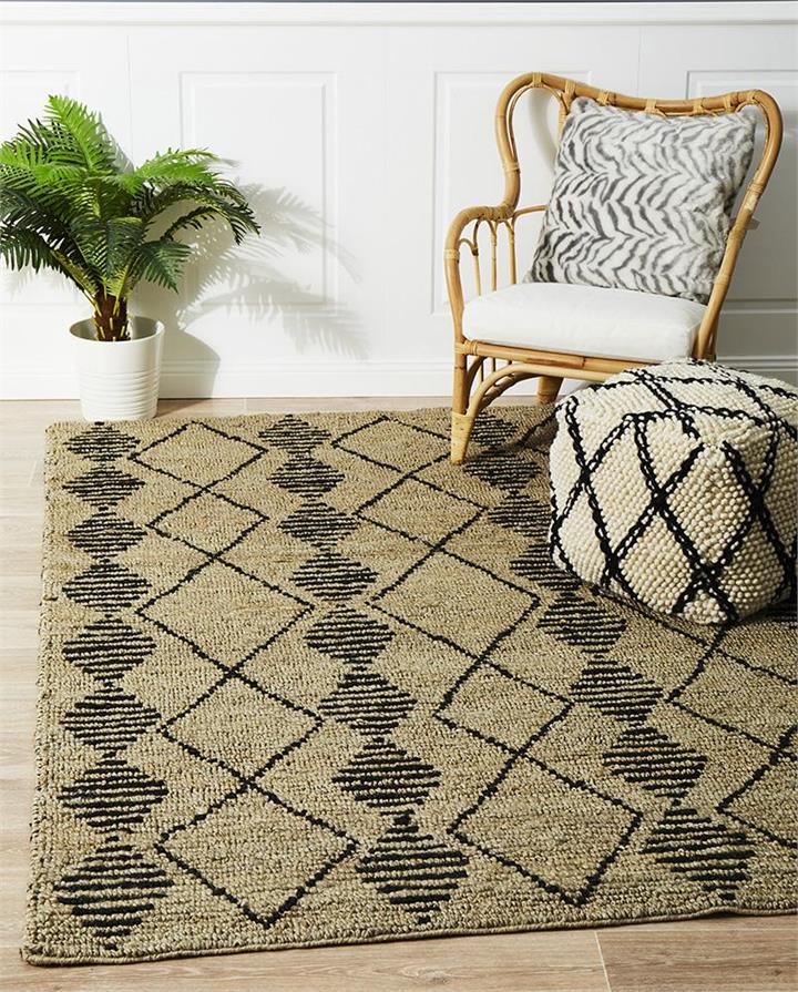 Kasa Hand Woven Tribal Jute Rug 320X230cm