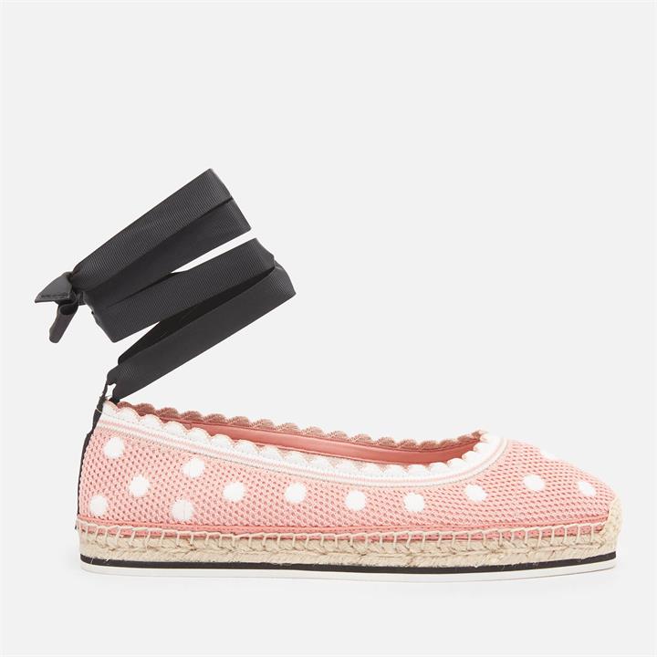 Kate Spade New York Women's Knottingham Knitted Espadrilles - Flirty Rose/Optic White - UK 5
