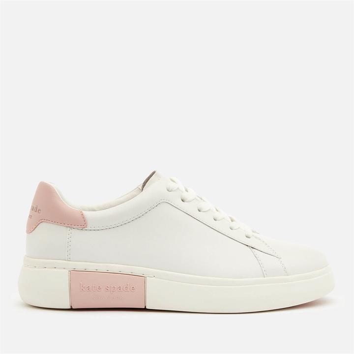 Kate Spade New York Women's Lift Leather Flatform Trainers - Optic White/Tutu Pink - UK 4