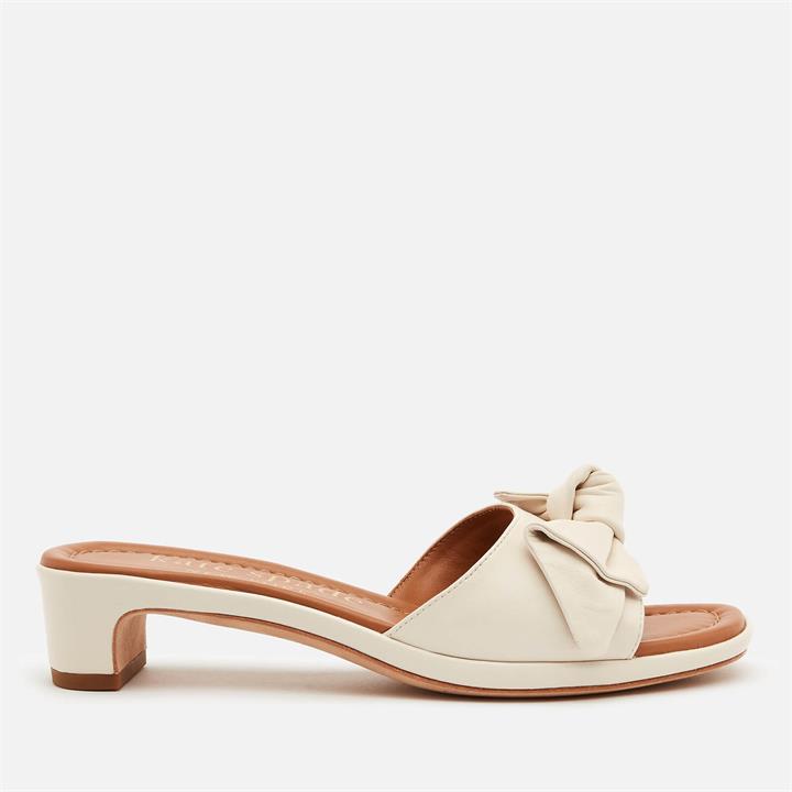 Kate Spade New York Women's Lilah Leather Heeled Mules - Parchment - UK 5