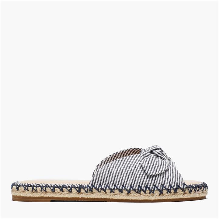 Kate Spade New York Women's Saltie Shore Canvas Espadrille Sandals - Parchment/Blazer Blue - UK 5