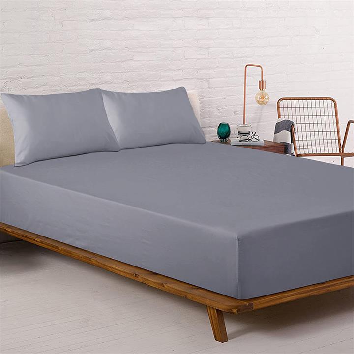 Kb Plain Dyed Fitted Sheet BONUS Pack Storm