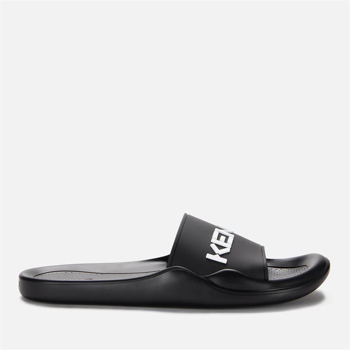 KENZO Men's Logo Pool Slide Sandals - Black - UK 9.5