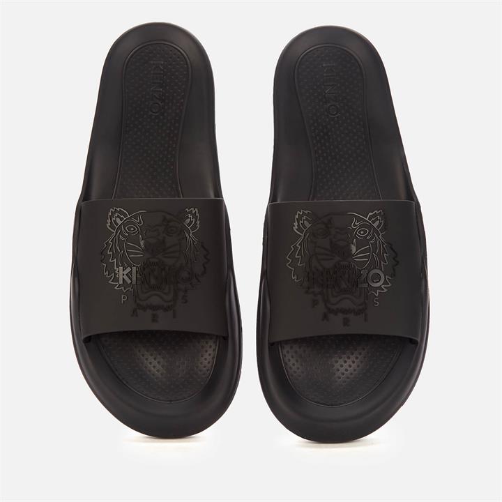 KENZO Men's Tiger Pool Slide Sandals - Black - UK 7.5