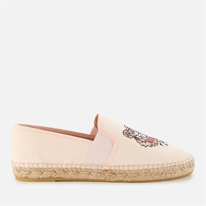 KENZO Women's Elastic Tiger Organic Canvas Espadrilles - Blush - UK 6