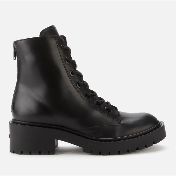 KENZO Women's Pike Leather Lace Up Boots - Black - UK 3.5