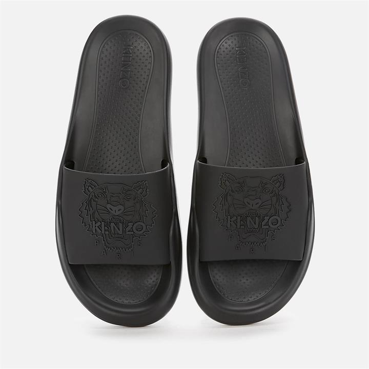 KENZO Women's Tiger Head Pool Slide Sandals - Black - UK 6