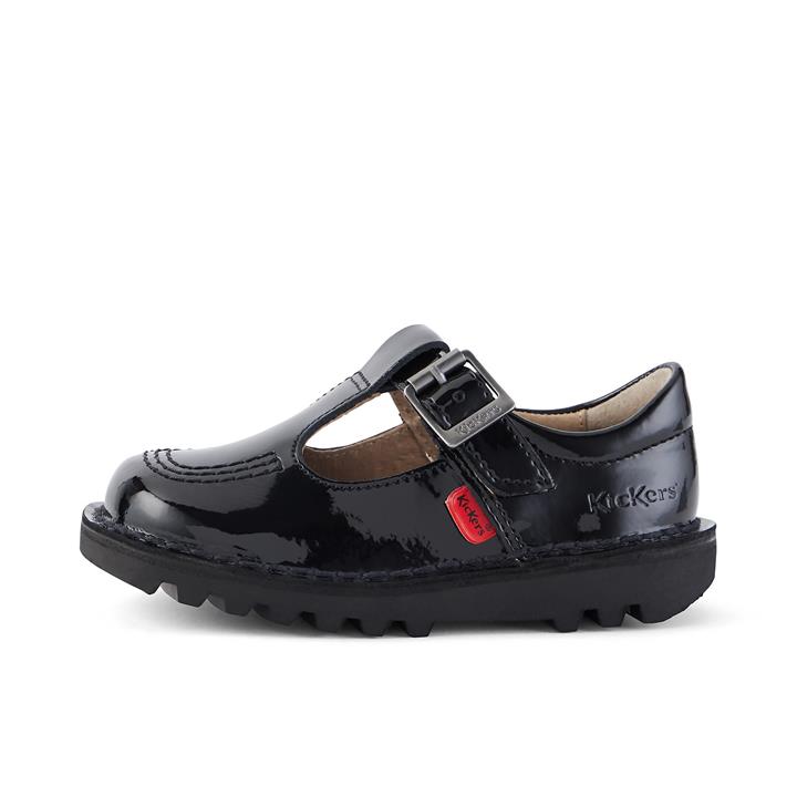 KICKERS KICK T BAR PATL IF BLACK - 11