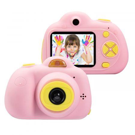 Kids Camera Gifts for 4-8 Year Old Girls, Shockproof Cameras Great Gift Mini Child Camcorderr for Little Girl with Soft Silicone Shell for Outdoor Play,Pink