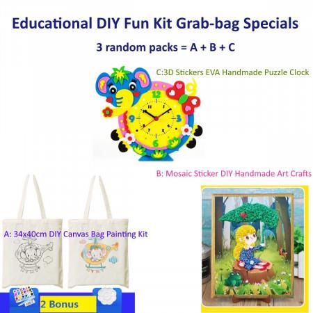 Kids DIY Educational Craft Kit Grab-bag  (Random pattern） X 3 pcs