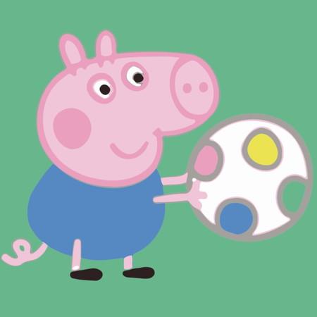 Kids Paint by Numbers, Canvas Oil Painting Kit  20 x 20cm with frame for beginner #7 Peppa Pig