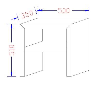 Kubus custom bedside table