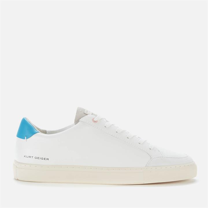 Kurt Geiger London Men's Lane Pop Leather Cupsole Trainers - White/Oth - UK 7