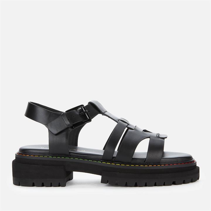 Kurt Geiger London Women's Birdie Leather Chunky Sandals - Black - UK 7