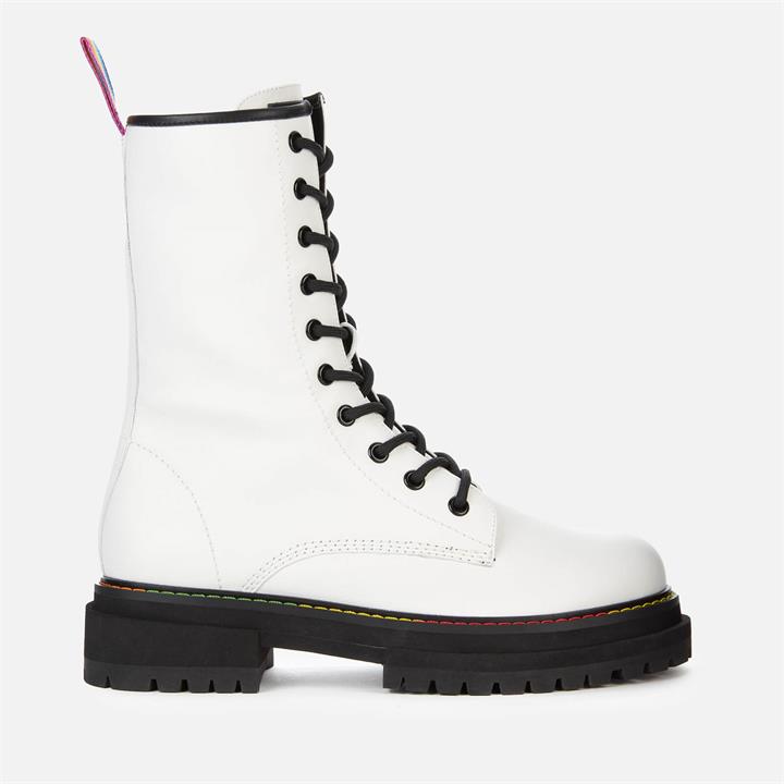 Kurt Geiger London Women's Birdie Leather Lace Up Boots - White - UK 3