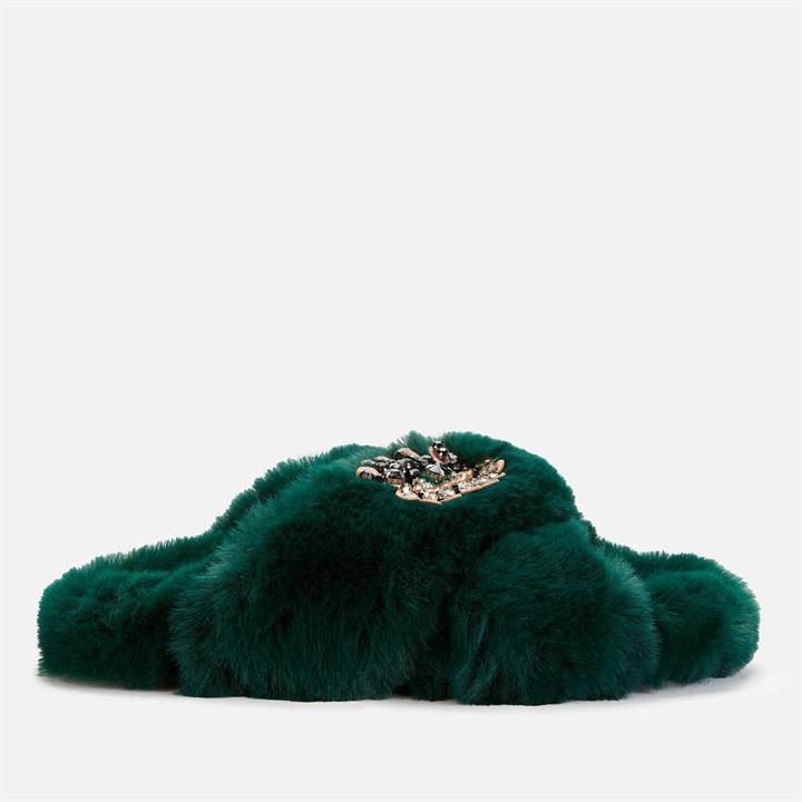 Kurt Geiger London Women's Junkfort Slippers - Dark Green - UK 3
