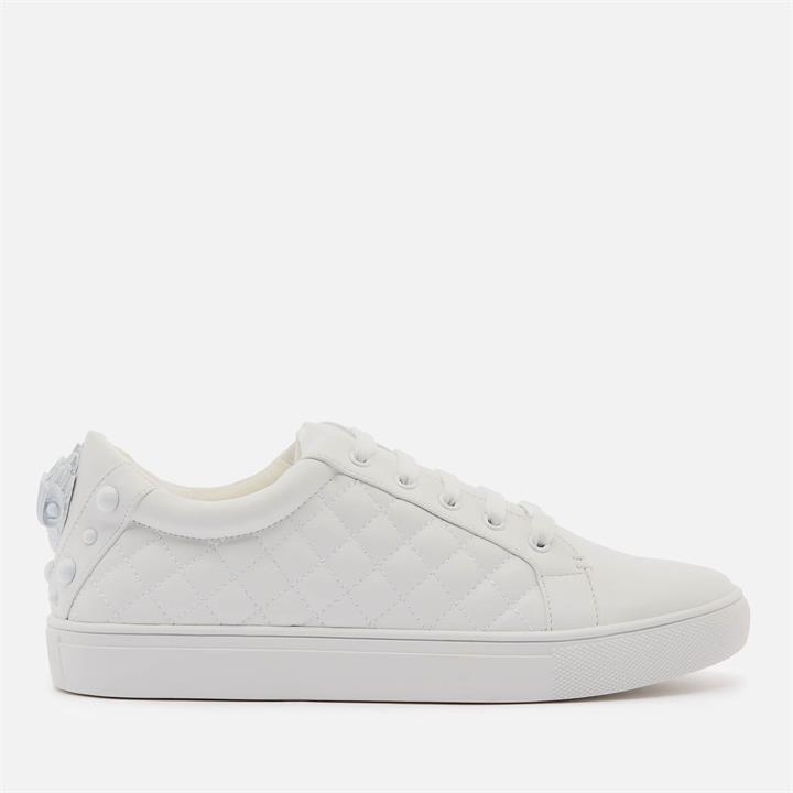 Kurt Geiger London Women's Ludo Drench Leather Quilted Cupsole Trainers - White - UK 7