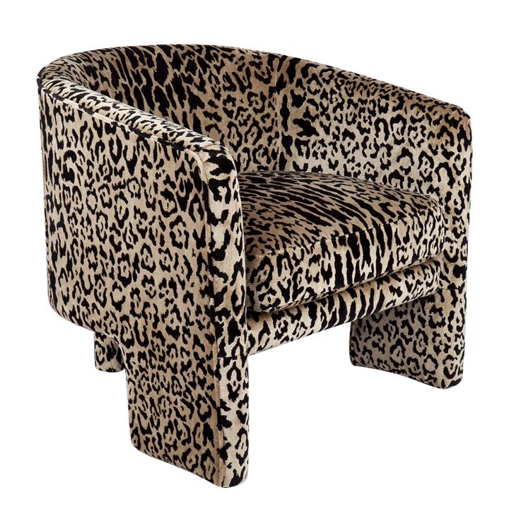 Kylie Occasional Chair - Leopard Chenille
