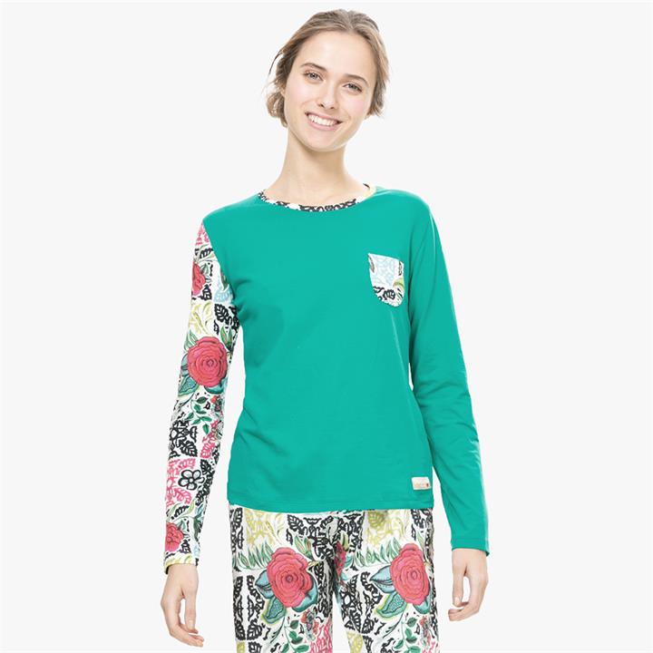 L Desigual Long Sleeve T-Shirt B&W Luxury