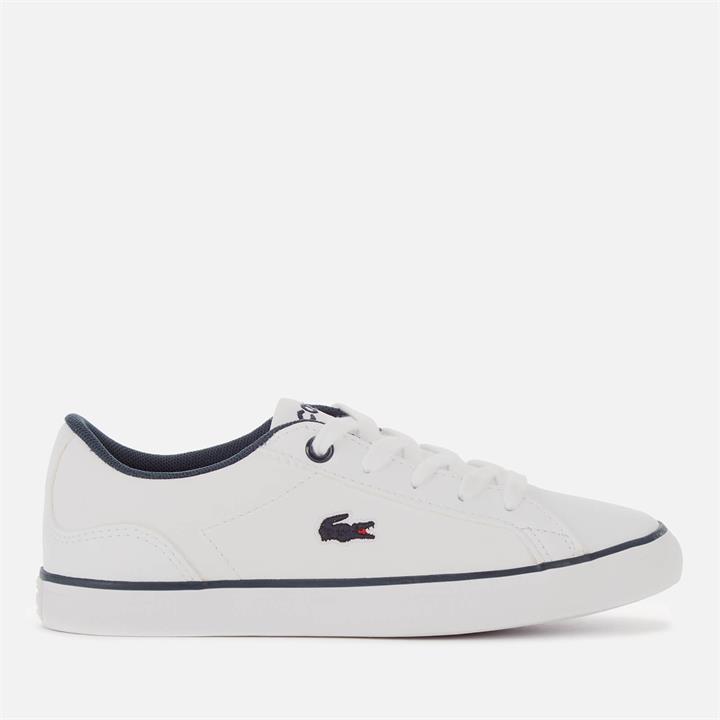 Lacoste Kids' Lerond Trainers - White/Navy - UK 1 Kids