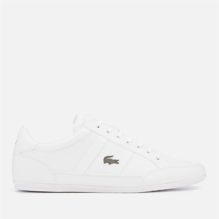 Lacoste Men's Chaymon Bl 1 Leather Low Profile Trainers - White/White - UK 11