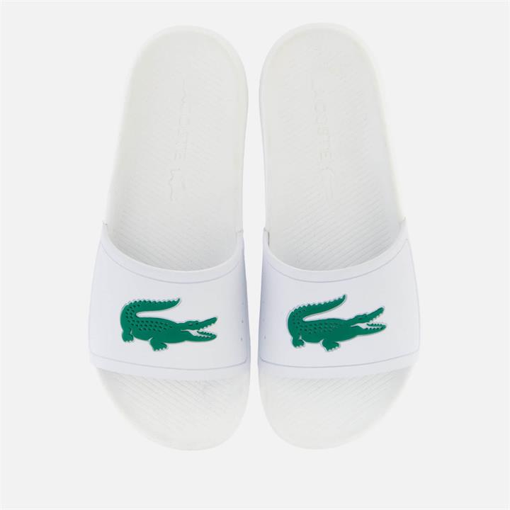 Lacoste Men's Croco Slide 119 1 Sandals - White/Green - UK 7