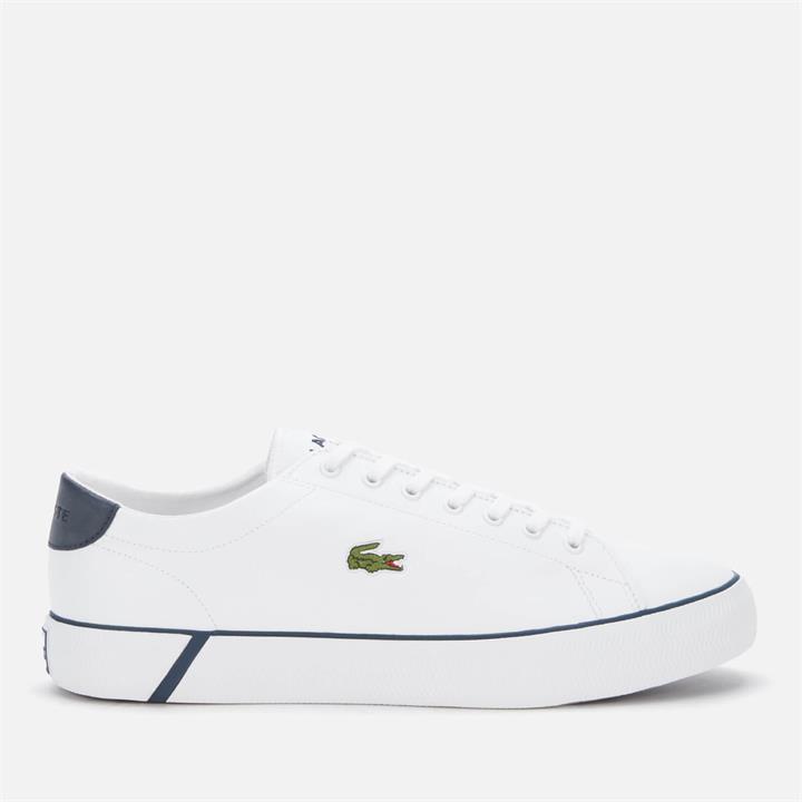 Lacoste Men's Gripshot Bl21 1 Leather Vulcanised Trainers - White/Navy - UK 11