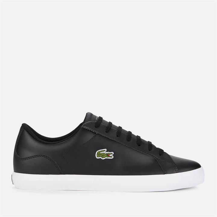 Lacoste Men's Lerond Bl21 1 Leather Vulcanised Trainers - Black/White - UK 7