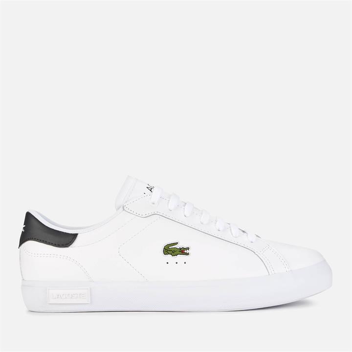 Lacoste Men's Powercourt 0121 1 Sma Leather Vulcanised Trainers - White/Black - UK 7