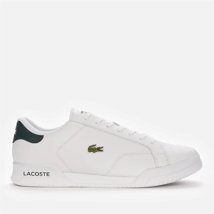 Lacoste Men's Twin Serve 0721 1 Leather Cupsole Trainers - White/Dark Green - UK 7